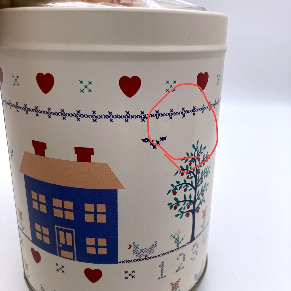 Canisters Homes Hearts & Numbers NEW Open Box Set of 3 Nesting Cottagecore - Picture 6 of 6